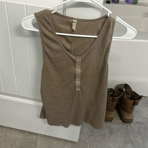 Free people intimately ribbed Henley tank